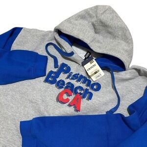 OURAY Sportswear Mens XXL‎ Pismo Beach CA Gray Blue Hoodie Pullover NWT